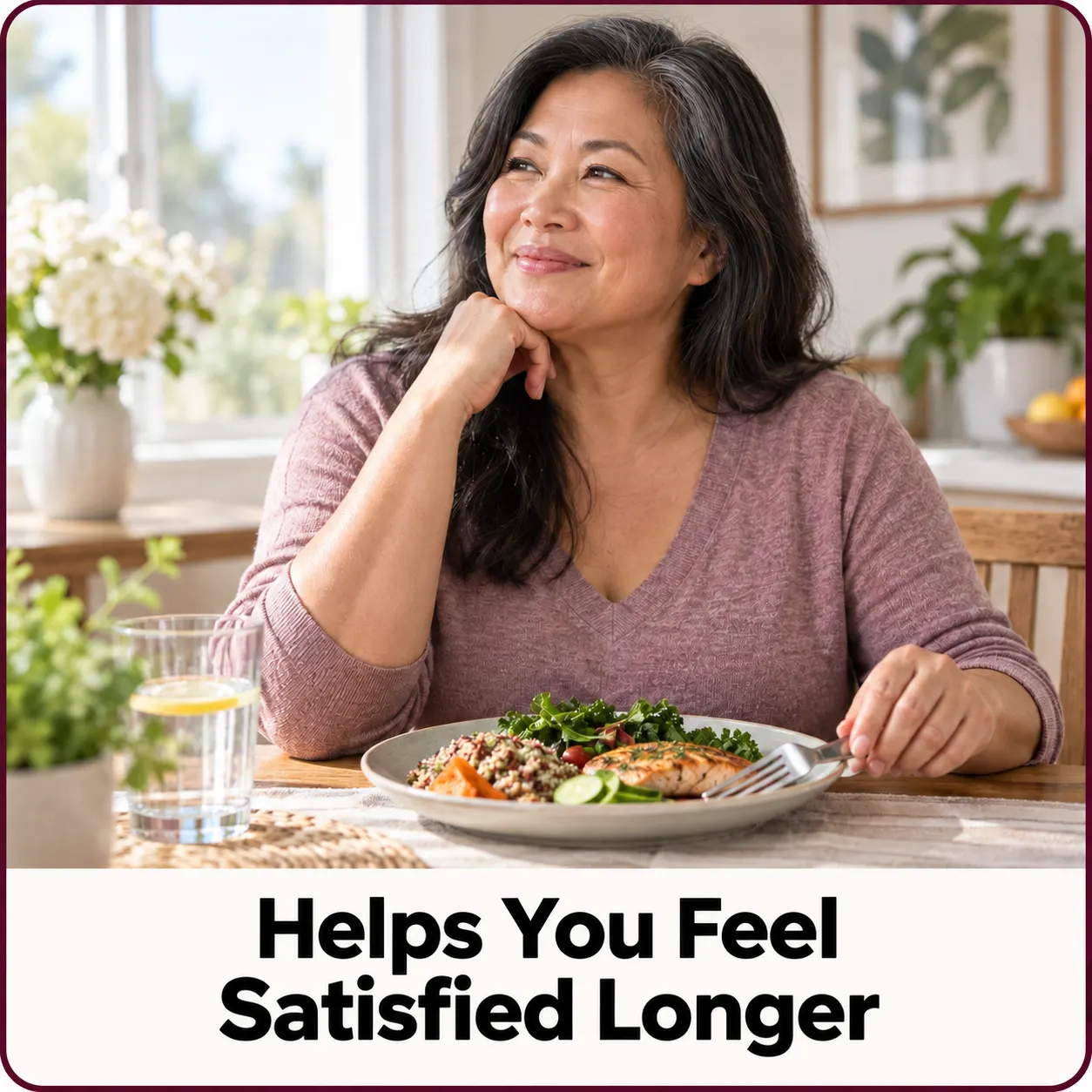 Helps you feel satisfied longer after meals